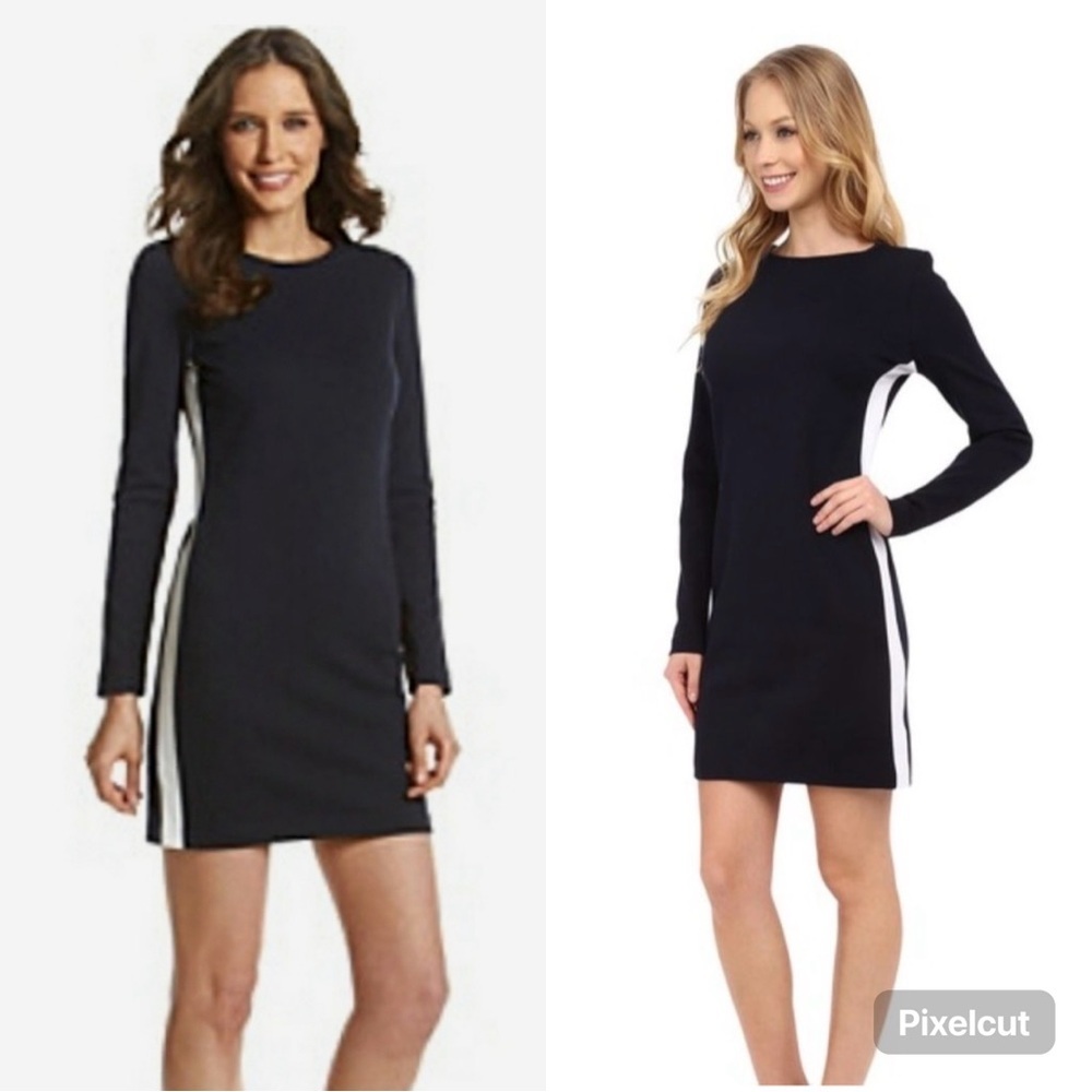 Michael Michael Kors Navy Blue Sheath Sporty Dress With White Accent‎ Size XS